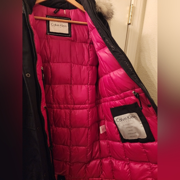 Calvin Klein Performance Down Parka w/ Fur Hood - Picture 4 of 6